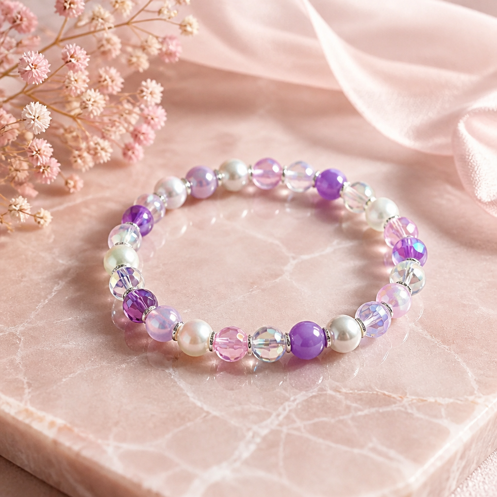 Pearl and Purple bracelet