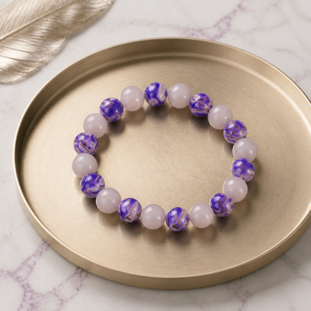 Purple Pearl Marble Bracelet